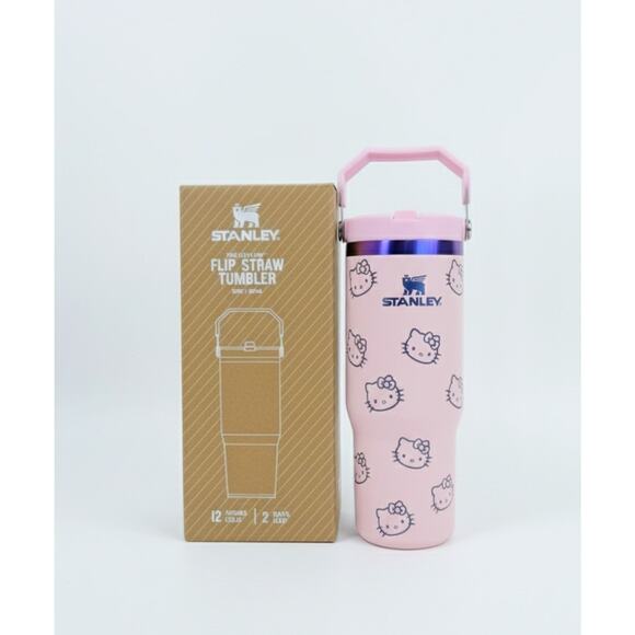New STANLEY Hello Kitty Pink Water Bottle Stainless Steel 30oz. Women's Girls - Picture 1 of 2